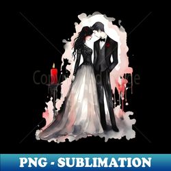 Gothic Couple - Decorative Sublimation PNG File - Unleash Your Creativity