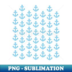 Anchor blue captain pattern design - Modern Sublimation PNG File - Add a Festive Touch to Every Day