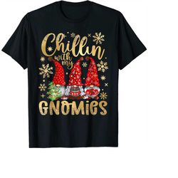 Chillin With My Gnomies Funny Gnome Christmas Pamajas Family PNG