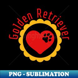 Golden Retriever Dog - Decorative Sublimation PNG File - Perfect for Creative Projects