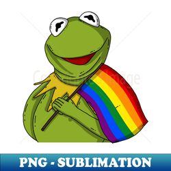 LGBT Pride Kermit - Special Edition Sublimation PNG File - Instantly Transform Your Sublimation Projects