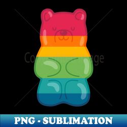 rainbow gummy bear - artistic sublimation digital file - bold & eye-catching