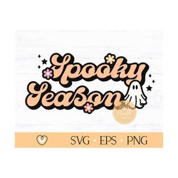 Spooky Season SVG, PNG, Retro Halloween svg, Cute Halloween cut file