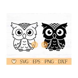 Owl svg, Cute Owl svg, Owl Silhouette svg, png file