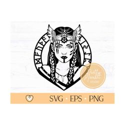 Viking woman svg #2, Valkyrie svg, Viking Warrior Woman svg, png files