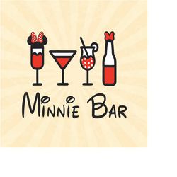 Minnie Bar Svg, Minnie Mouse, Svg, Png, Eps, Dxf