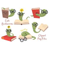 cute bookworms clipart, cartoon library worms clipart, bookworms clip art, bookworms png, school children clipart, schoo