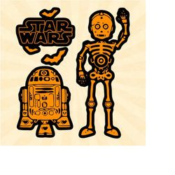Star Wars Halloween Svg, Halloween Svg, Star wars Svg, R2-D2 C-3PO