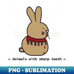 animals with sharp teeth halloween horror bunny rabbit - special edition sublimation png file - perfect for sublimation mastery
