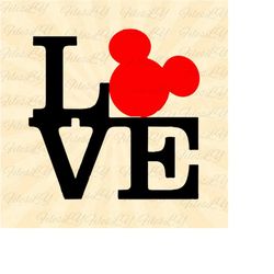 Mickey Love svg, Mouse Love Svg, Mouse head Svg, Vinyl Cut File, Svg, Pdf, Jpg, Png, Ai Printable Design File