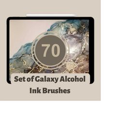 70 Procreate GAlaxy Alcohol Ink Brushes, procreate alcohol ink brushes, procreate alcohol ink, procreate ink brushes, pr