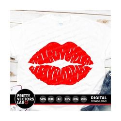 Kiss Svg, Valentine's Day Svg, Grunge Kiss Cut Files, Distressed Kiss Clipart, Valentine Svg Dxf Eps Png, Cute Lips Svg, Cricut, Silhouette
