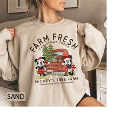 Vintage Farm Fresh Christmas Trees Shirt, Mickey's Tree Farm Shirt, Mickey Christmas Shirt, Minnie Christmas Shirt, Disn