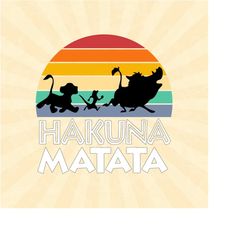 Hakuna Matata Svg, hakuna matata png, Family Trip Svg, Vintage Svg, the lion king svg