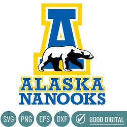Alaska Nanooks Svg, Nanooks Svg, Football Team Svg, Collage, Game Day, Basketball, Ready For Cricut, Instant Download