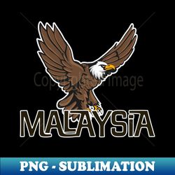Malaysia Eagle logo - Vintage Sublimation PNG Download - Vibrant and Eye-Catching Typography