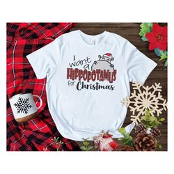 I Want A Hippopotamus For Christmas Shirt, Christmas Hippopotamus Shirt, Christmas Lovers Gift, Christmas Kid Shirt, Fun