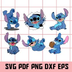 Stitch SVG, Stitch Png, Stitch Eps, Stitch Dxf, Stitch Clipart, Stitch digital art, Stitch