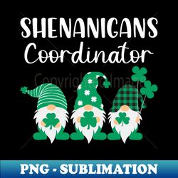 Gnomes - Shenanigans Coordinator Funny St Patricks Day - PNG Transparent Digital Download File for Sublimation - Stunning Sublimation Graphics