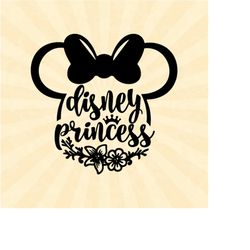 Mouse Princess Svg, Disneyland Princess Svg, Mouse head svg, Vinyl Cut File, Svg, Pdf, Jpg, Png, Ai Printable Design Fil