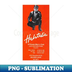 Halsteads Private Mens Club - Vintage Gay Bar - Retro American Gay Bar Advertisement - Creative Sublimation PNG Download - Unleash Your Inner Rebellion