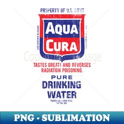 Vintage Retro Aqua Cura - Decorative Sublimation PNG File - Bold & Eye-catching