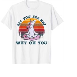 Eff You See Kay Why Oh You Unicorn Retro Vintage PNG
