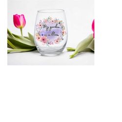 Garden in Bloom wine glass for party for galentines day gifts for future sister in law gift for brother girlfriend gift
