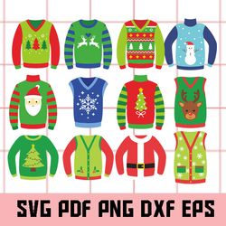 Ugly Christmas Sweater Svg, Ugly Christmas Sweater Png, Ugly Christmas Sweater eps, Ugly Christmas Sweater Clipart