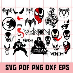 Venom SVG, Venom Png, Venom eps, Venom dxf, Venom Clipart, Venom digital clipart, Venom digital art, Venom