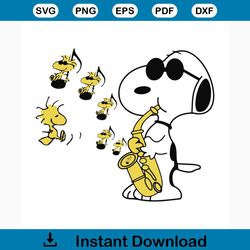 Snoopy music svg, trending svg, snoopy svg, snoopy lover, snoopy clipart, music svg, love music svg, snoopy cut file, sn