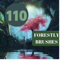 110 Forestly Brushes for Procreate, procreate nature brushes, procreate palette bundle, procreate cloud, procreate plant