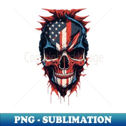 american flag skull - retro png sublimation digital download - unlock vibrant sublimation designs