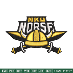Northern Kentucky Norse embroidery, Northern Kentucky Norse embroidery, logo Sport, Sport embroidery, NCAA embroidery.