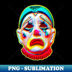 Crying Clown Mask - Sublimation-Ready PNG File - Enhance Your Apparel with Stunning Detail