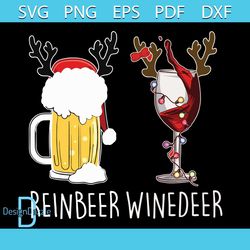 Winedeer Reinbeer Couples Christmas SVG Cutting File