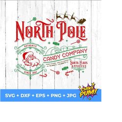 North Pole Candy Company SVG, Candy Company SVG, Christmas SVG, Christmas waterslide, Candy Company svg png dxf jpg eps