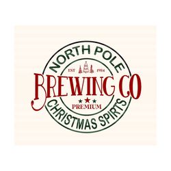 North Pole Brewing Co Svg, Merry and Bright Svg, Christmas T-Shirt Svg, Christmas Svg, Santa Claus Svg, Christmas Jumper Svg, Brewing Svg