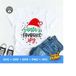 Santa's Favorite Spy, Funny Christmas svg, Favorite spy svg, Christmas cut file, Santa's Spy