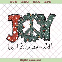 Joy To the World Christmas Wreath SVG Cutting Digital File