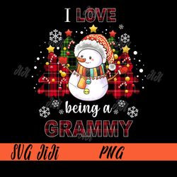 I Love Being A Grammy PNG, Snowman Christmas PNG, Christmas Tree PNG