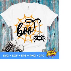 Boo SVG, Halloween SVG, Spider SVG, Halloween Spider svg, Spooky svg, Halloween Shirt svg, Halloween Cut Files