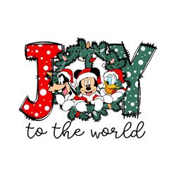 Santa Mickey Joy To The World SVG Graphic Design File