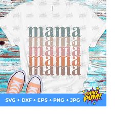 Mama Boho Distressed Stacked, Mama SVG, Mama Boho SVG, Cricut File, Instant Download