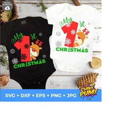 my first christmas svg, baby christmas svg, baby first shirt svg, svg dxf eps png, silhouette, cricut, christmas baby svg
