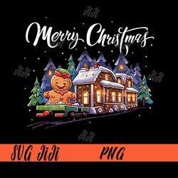 Merry Christmas PNG, Gingerbread And Cookie PNG, Train Xmas Holiday PNG