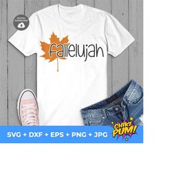 Fallelujah svg, Fall SVG, Red Leaf SVG, Fall leaves svg, Cricut file SVG