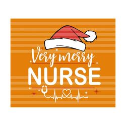 Christmas Nurse Svg, Christmas Nurse Svg, Merry and Bright Svg, Christmas T-Shirt Svg, Christmas Svg, Wavy Stacked Svg Very Merry Nurse Svg