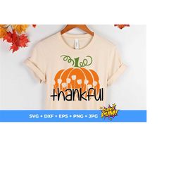 Thankful Pumpkin Floral, Thankful svg, Thanksgiving SVG, Pumpkin svg