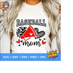 Baseball Mom Leopard SVG, Baseball Mom svg, Baseball Mama PNG, Cheer Mom svg, Baseball Mama T-Shirt